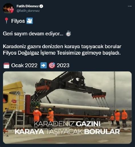 Bakan Dönmez Karadeniz Gazını Karaya Taşıyacak Borular Işleme Tesisimize Gelmeye Başladı