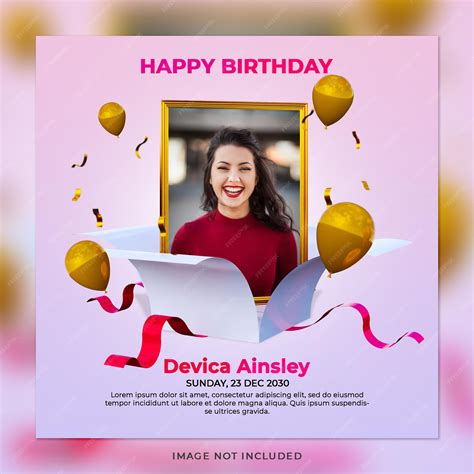 Premium Psd Digital Birthday Celebration Social Media Post