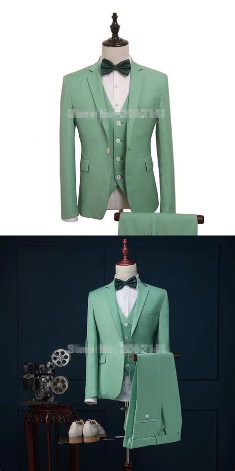 High Quality Mint Green Men Suits Gentlemen Style Formal Wedding Prom