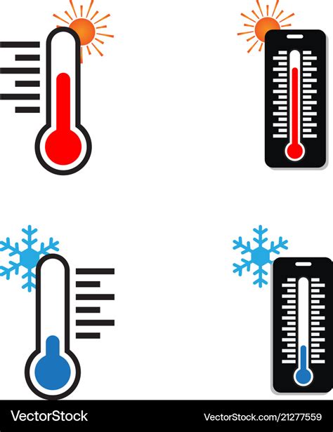 Thermometer Logo Design Template Royalty Free Vector Image