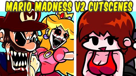 Friday Night Funkin Vs Marios Madness V2 All Cutscenes Youtube