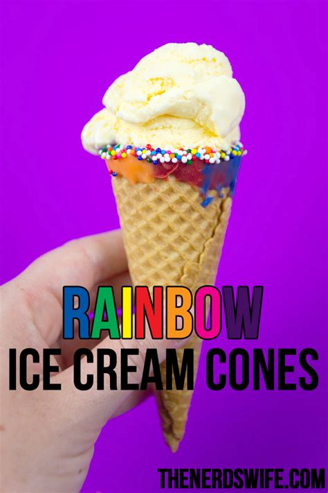 Rainbow Ice Cream Cones - The Nerd's Wife