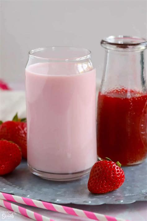 Glass Of Strawberry Milk