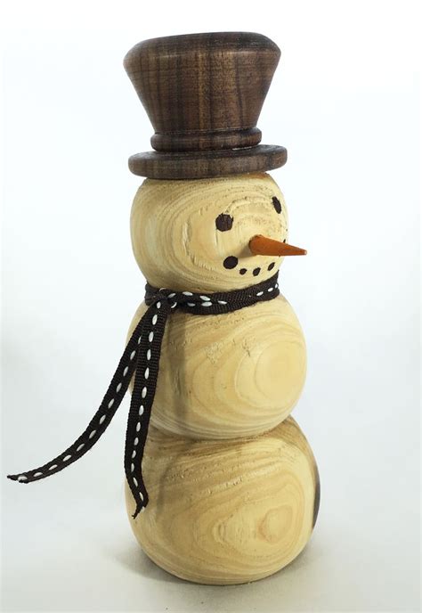 Wood Snowman Wood Snowman Wood Christmas Ornaments Wood Turning