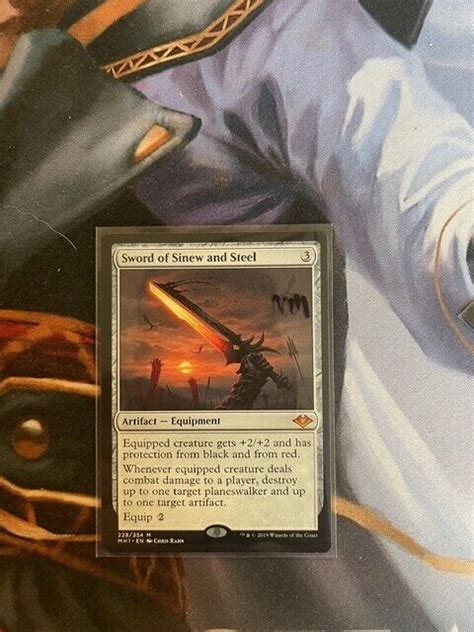 Mtg Sword Of Sinew And Steel Modern Horizons 228254 Regular Mythic Nm