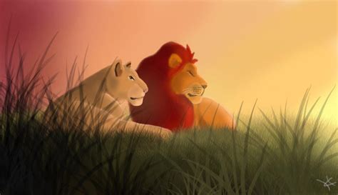 Mufasa And Sarabi by albinoWolf58 on DeviantArt