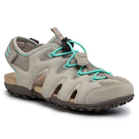 Sandalen Geox D Sand Strel B D B Ek C Lt Grey Eschuhe De