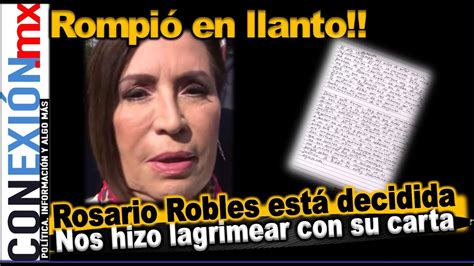 Focos Rojos Por Carta De Rosario Robles Lloriquea Buscando Convencer A