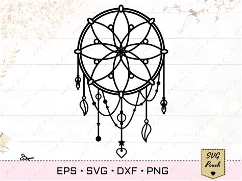 Dreamcatcher SVG Boho Dream Catcher By SVGPouch TheHungryJPEG