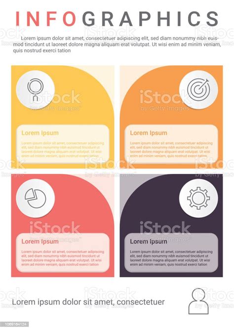 Infographics Diagram Met 4 Stappen Opties Of Processen Vector Business Sjabloon Voor Presentatie