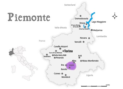 Piemonte Map And Travel Guide Wandering Italy