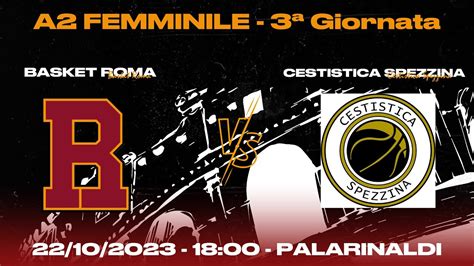 3ª GIORNATA A2 FEMMINILE Basket Roma vs Cestistica Spezzina 22 10