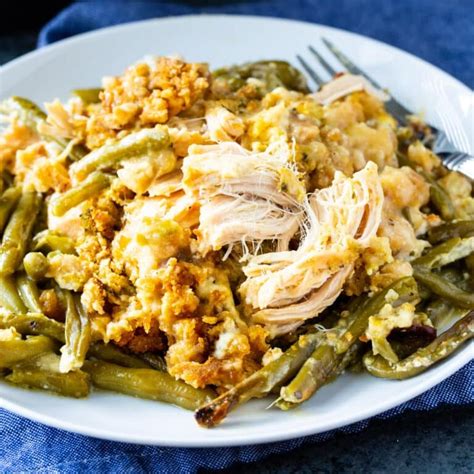 Crock Pot Chicken And Stuffing With Green Beans Spicy Southern Kitchen