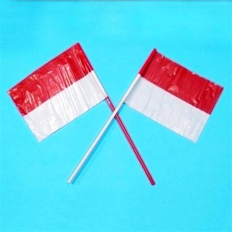 Jual Bendera Pawai Kecil Merah Putih Plus Gagang Isi 10pcs Shopee