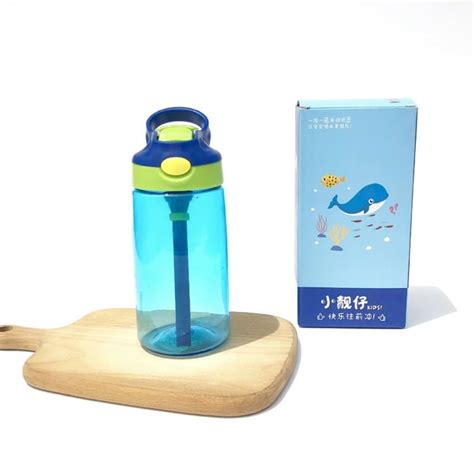 480ml Portable Children Kids Plastic BPA Free Water Bottle With Straw ...