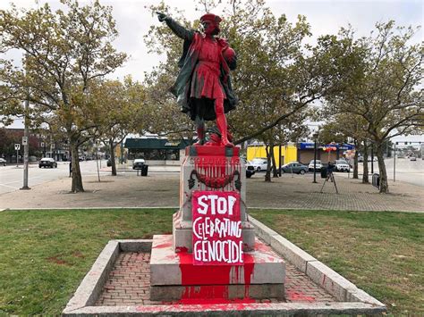 Christopher Columbus Statue In Rhode Island That Was Removed After