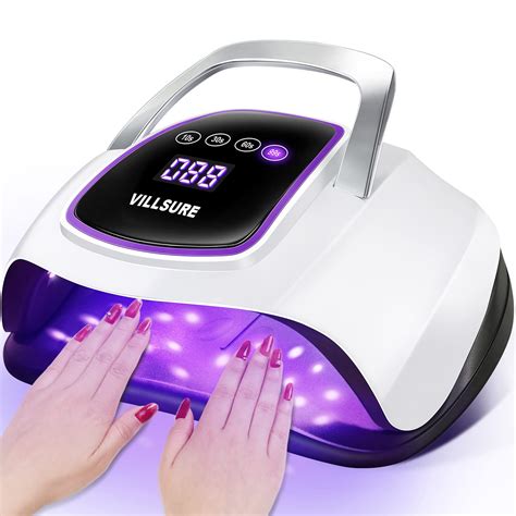 Villsure UV LED Nail Lamp For Gel Nails 4 Timers Auto Sensor LCD