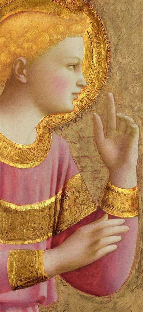 Archangel Gabriel Details In The Annunciation That Fra Angelico Painted