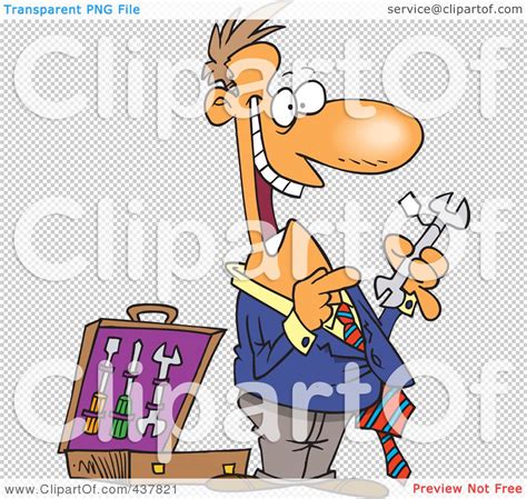 Royalty Free Rf Clip Art Illustration Of A Cartoon Salesman Trying To