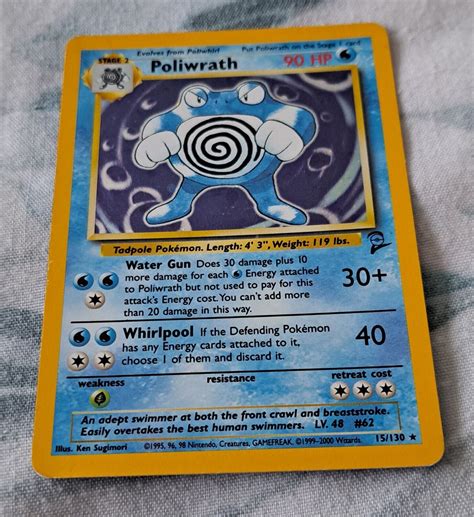 Pokémon Card Poliwrath Base Set 2 15 130 Holo Unlimited Holo Rare eBay