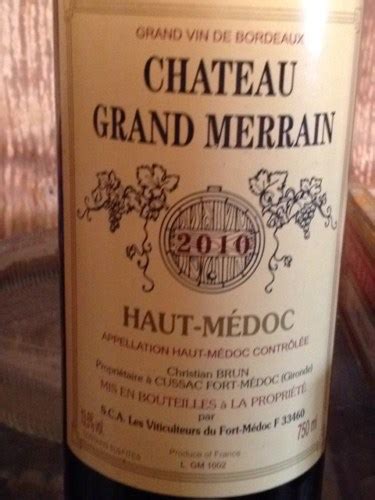 Ch Teau Grand Merrain Haut M Doc Vivino Us