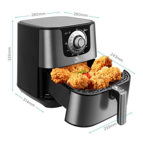 Uten 5 5L Air Fryer Oven 1700W Low Fat Healthy Cooker Kitchen Frying