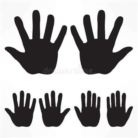 Hand silhouette set stock vector. Illustration of silhouette - 52708766