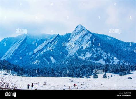 Flatirons, in the winter Boulder, Colorado Stock Photo - Alamy