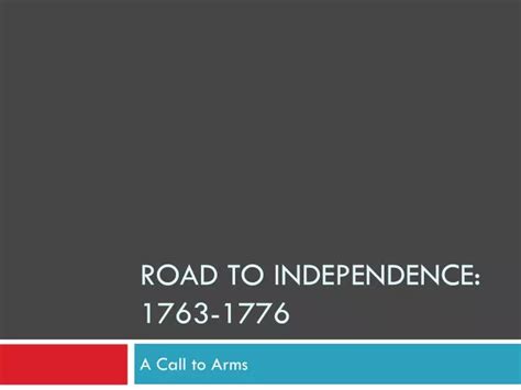 Ppt Road To Independence 1763 1776 Powerpoint Presentation Free