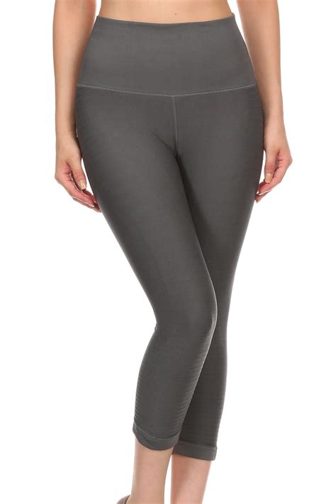 Womens Active Compression Capri Leggings Charcoal Smallmedium