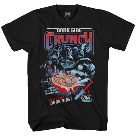 Star Wars Darth Vader Dark Side Crunch Cereal Funny Humor Pun Adult Men S Graphic Tee T Shirt