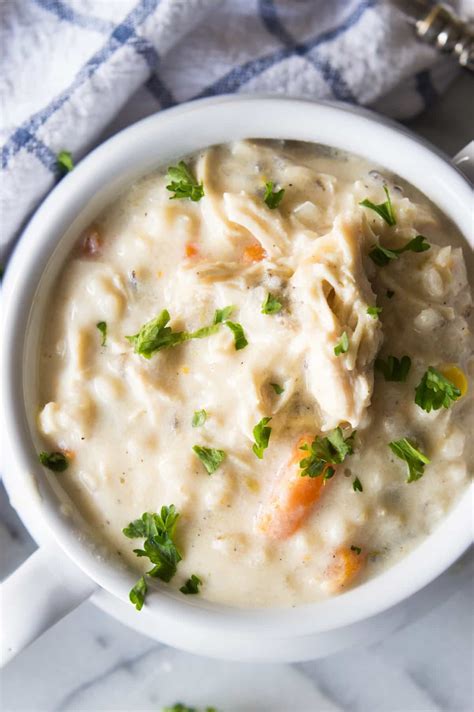 Slow Cooker Creamy Chicken And Wild Rice Soup This Soup Is Ultra