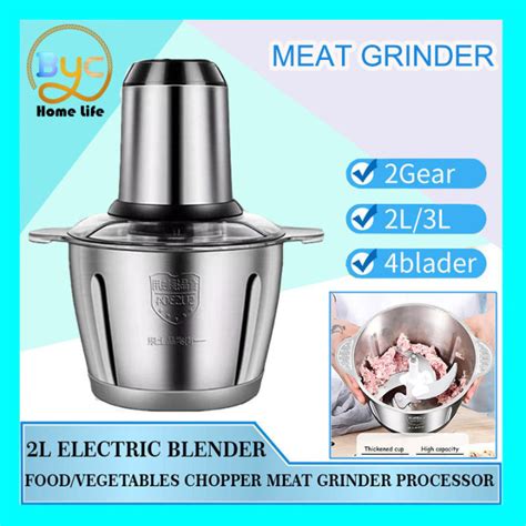 Byc L Electric Meat Grinder Mincer Food Chopper Stainless Steel Food