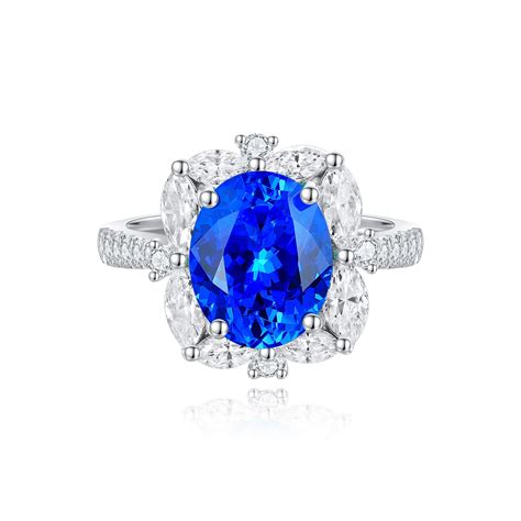 Shop Oval Cut Lab Grown Cobalt Blue Spinel Ring Online