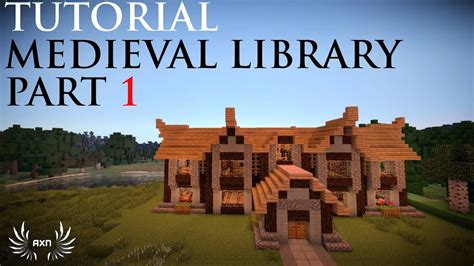 Minecraft How To Build A Medieval Library Part 14 Youtube