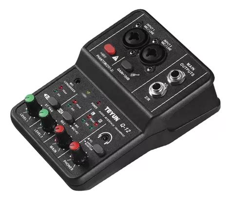 Mesa Mixer Placa De Som Teyun Q Interface De Audio Usb Pc