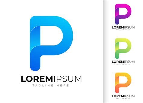 Plantilla De Diseño De Logotipo De Letra P Tipografía Creativa Moderna