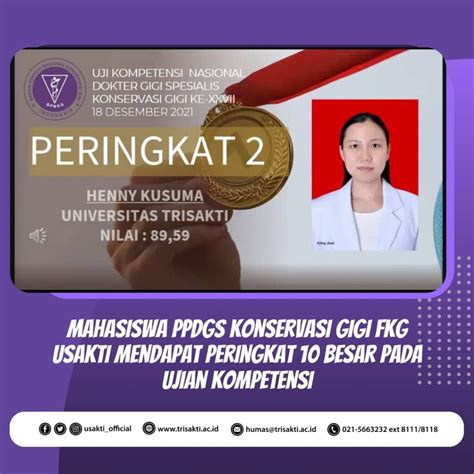 Mahasiswa Ppdgs Konservasi Gigi Fkg Usakti Mendapat Peringkat Besar