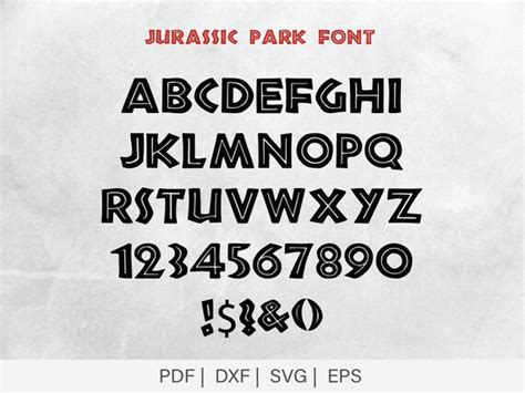 Free Printable Jurassic Park Alphabet Banner Pack Dinosaur Font Svg Jurassic Park Alphabet Svg