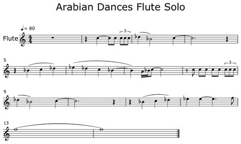 Arabian Dances Flute Solo Sheet Music For Flute