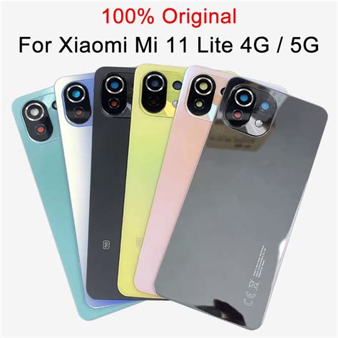 Xiaomi Mi 小米 Mi 11 Lite 玻璃電池蓋外殼門殼 Mi11 Youth Ne 5g 後蓋帶相機鏡頭更換 蝦皮購物