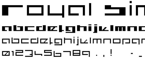 Royal Simplicity Font Bitmap Pixelbitmap