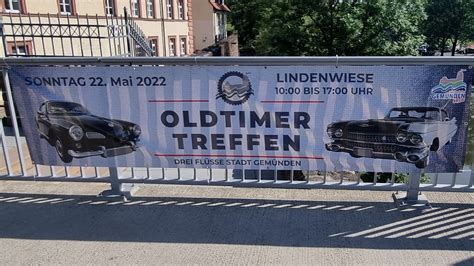 Großes Oldtimer Treffen Drei Flüssestadt Gemünden am Main auf der