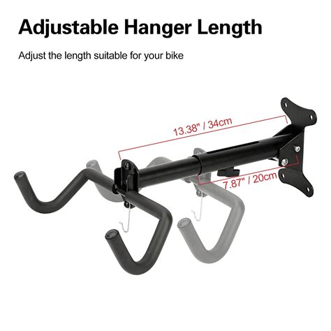 Cyfie Bike Rack Wall Mount Hanger Horizontal Bicycle Garage Storage Hooks Indoor Bike Holder