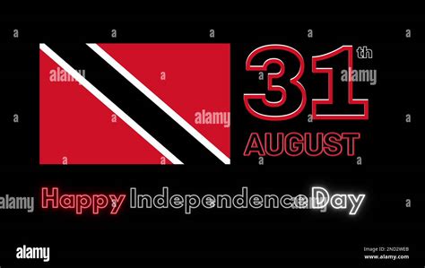 The 31th August Happy Independence Day Of Trinidad And Tobago Poster