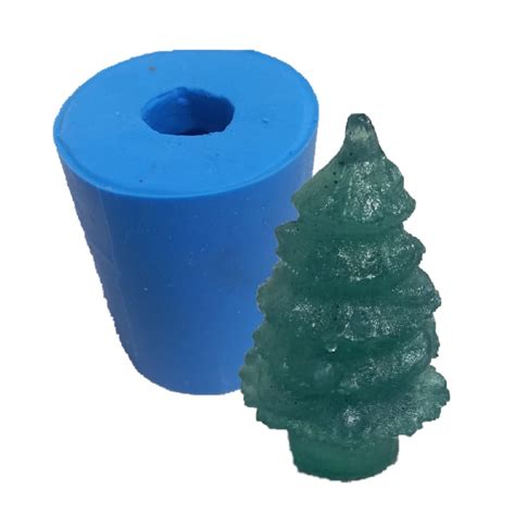 Molde de Silicone Árvore de Natal Inteira Mod 2 Sabonete Vela Resina