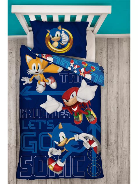 Sonic The Hedgehog Reversible Duvet Cover And Pillowcase Set Blue