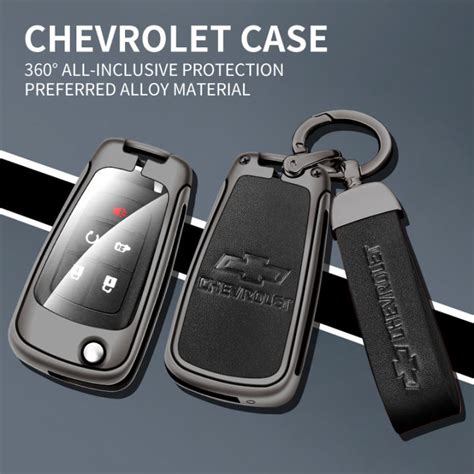 Zinc Alloy Leather Folding Car Key Case Cover Shell For Chevrolet Aveo