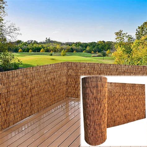 Natural Reed Fence Roll Balcony Privacy Protection Screen Garden