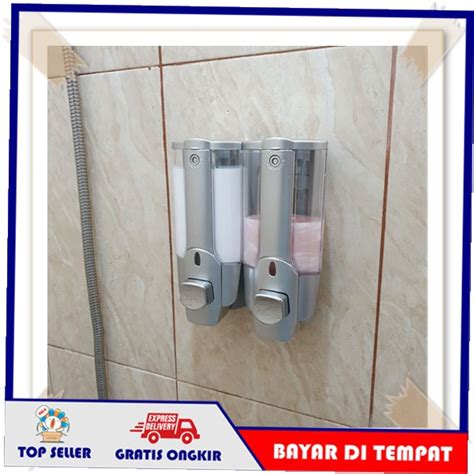 Jual Dispenser Sabun Cair Sampo Tempel Dinding 2 In 1 With Key Lock 2